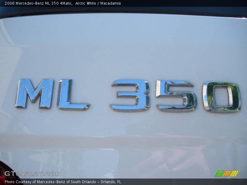 Arctic White / Macadamia 2008 Mercedes-Benz ML 350 4Matic