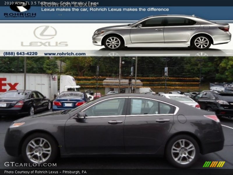 Grigio Metallic / Taupe 2010 Acura TL 3.5 Technology