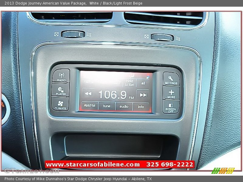 White / Black/Light Frost Beige 2013 Dodge Journey American Value Package