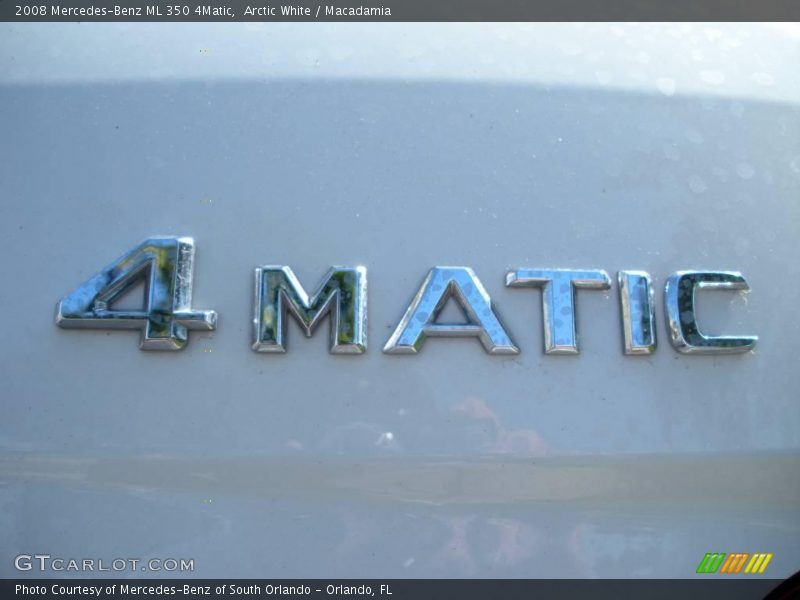 Arctic White / Macadamia 2008 Mercedes-Benz ML 350 4Matic