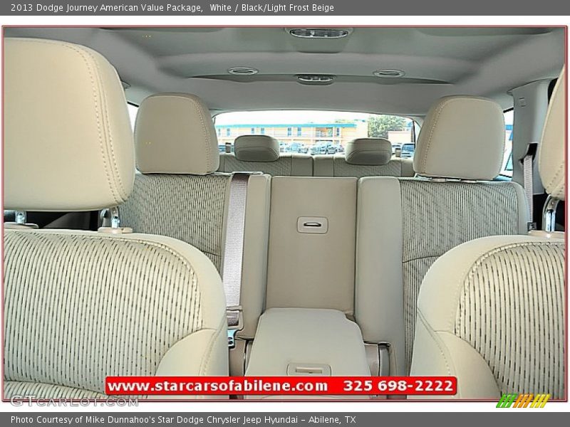 White / Black/Light Frost Beige 2013 Dodge Journey American Value Package
