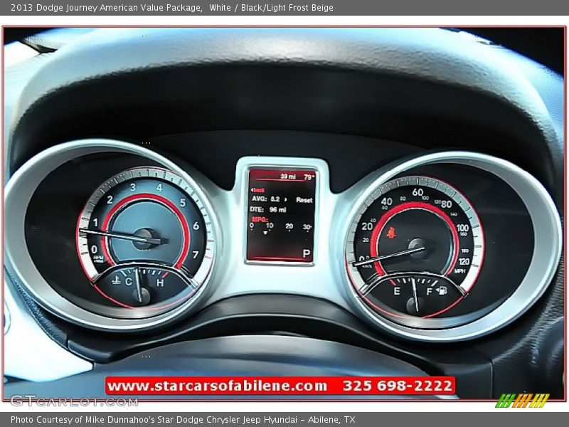 White / Black/Light Frost Beige 2013 Dodge Journey American Value Package