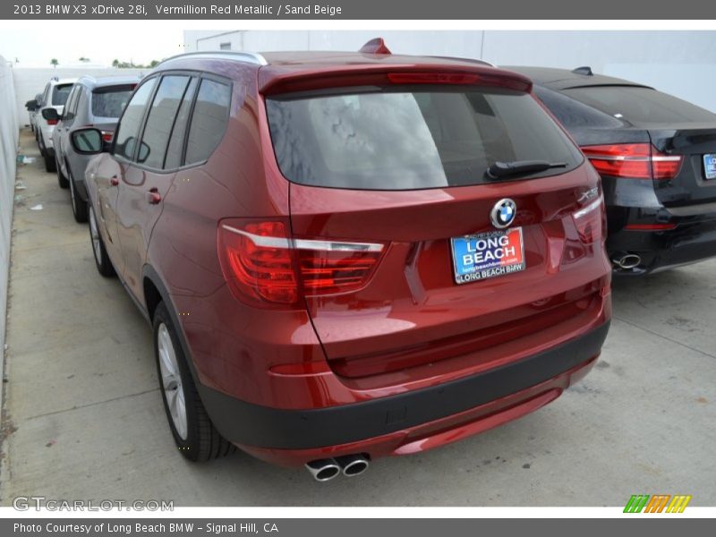 Vermillion Red Metallic / Sand Beige 2013 BMW X3 xDrive 28i