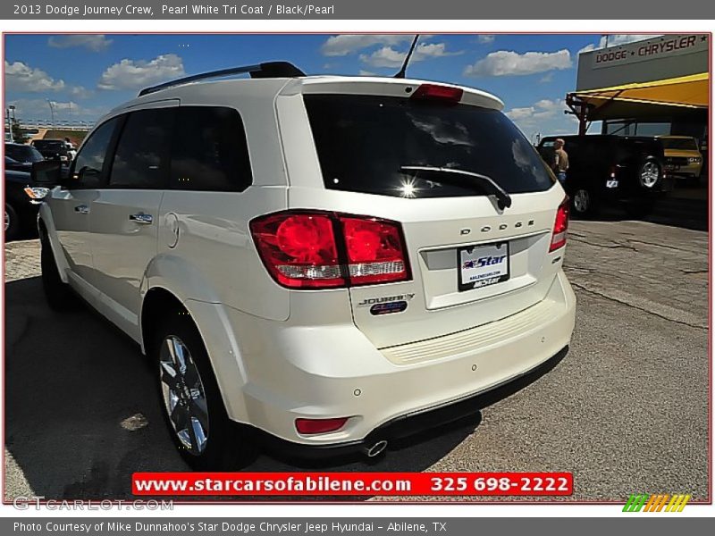 Pearl White Tri Coat / Black/Pearl 2013 Dodge Journey Crew