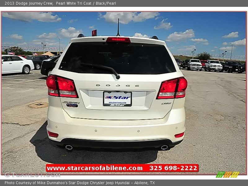 Pearl White Tri Coat / Black/Pearl 2013 Dodge Journey Crew