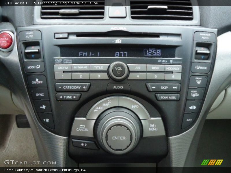 Grigio Metallic / Taupe 2010 Acura TL 3.5 Technology