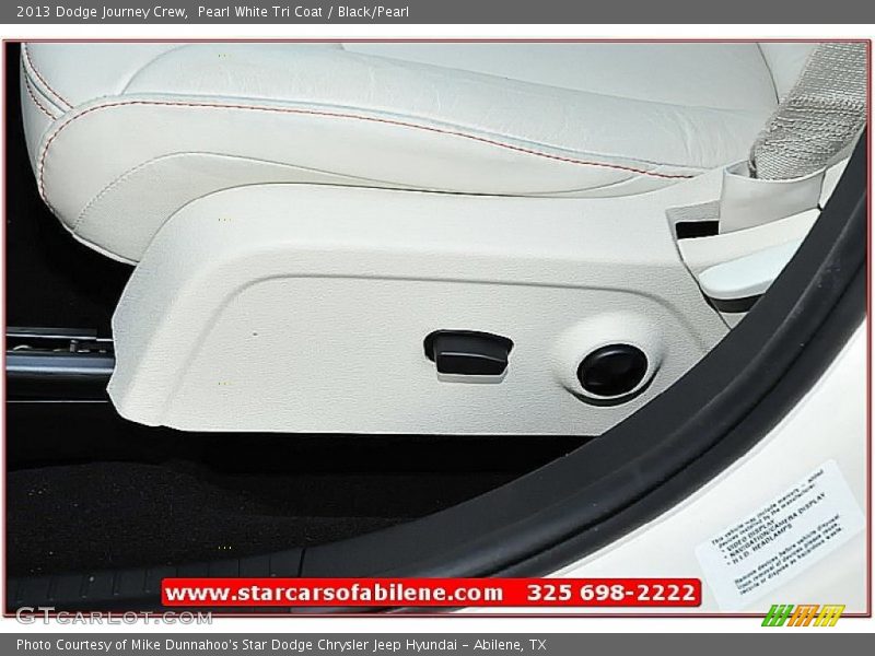 Pearl White Tri Coat / Black/Pearl 2013 Dodge Journey Crew