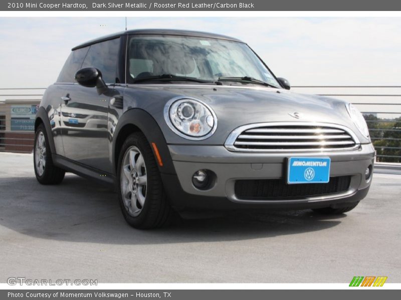 Dark Silver Metallic / Rooster Red Leather/Carbon Black 2010 Mini Cooper Hardtop