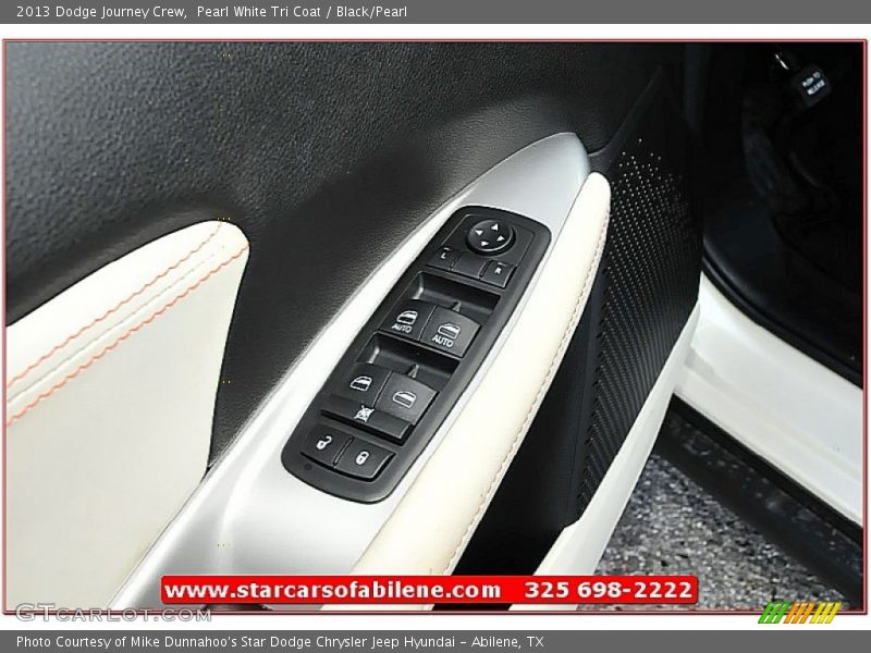 Pearl White Tri Coat / Black/Pearl 2013 Dodge Journey Crew