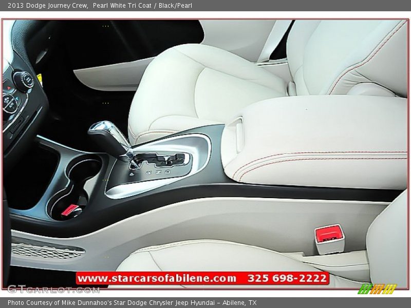 Pearl White Tri Coat / Black/Pearl 2013 Dodge Journey Crew