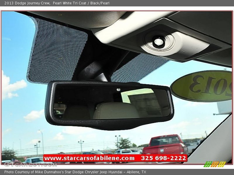 Pearl White Tri Coat / Black/Pearl 2013 Dodge Journey Crew