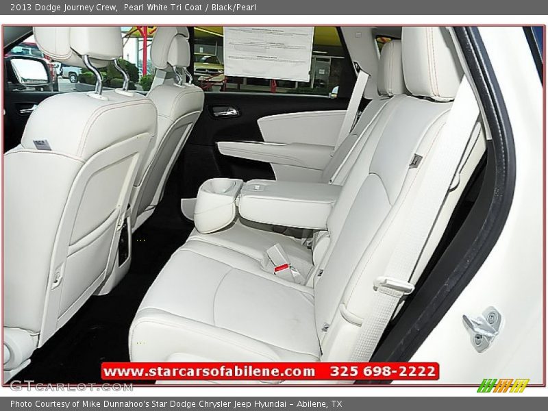Pearl White Tri Coat / Black/Pearl 2013 Dodge Journey Crew
