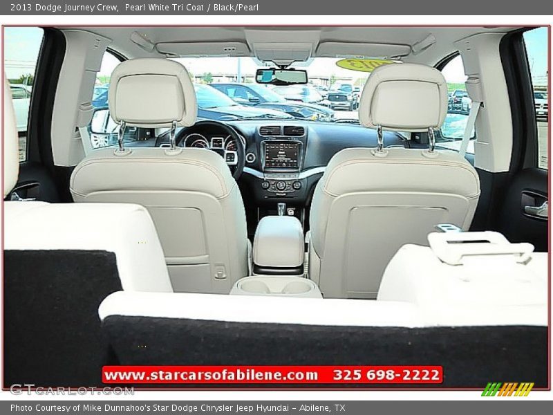 Pearl White Tri Coat / Black/Pearl 2013 Dodge Journey Crew