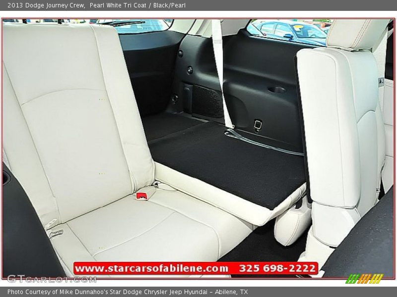Pearl White Tri Coat / Black/Pearl 2013 Dodge Journey Crew