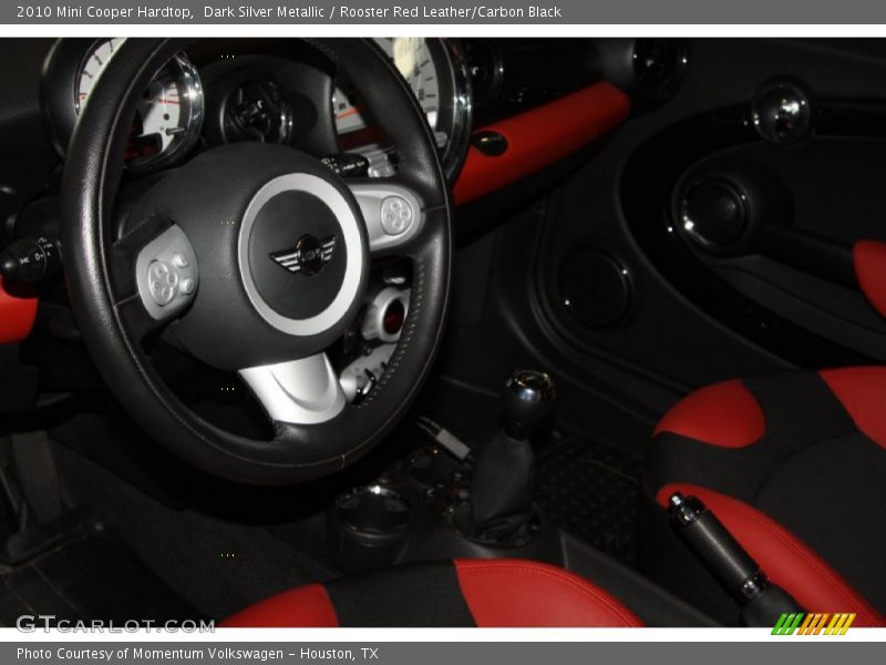 Dark Silver Metallic / Rooster Red Leather/Carbon Black 2010 Mini Cooper Hardtop