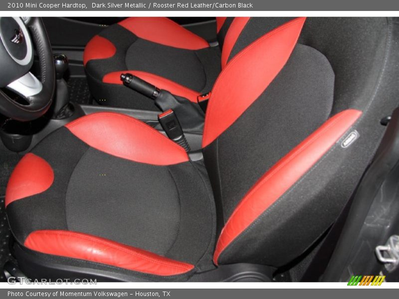 Dark Silver Metallic / Rooster Red Leather/Carbon Black 2010 Mini Cooper Hardtop
