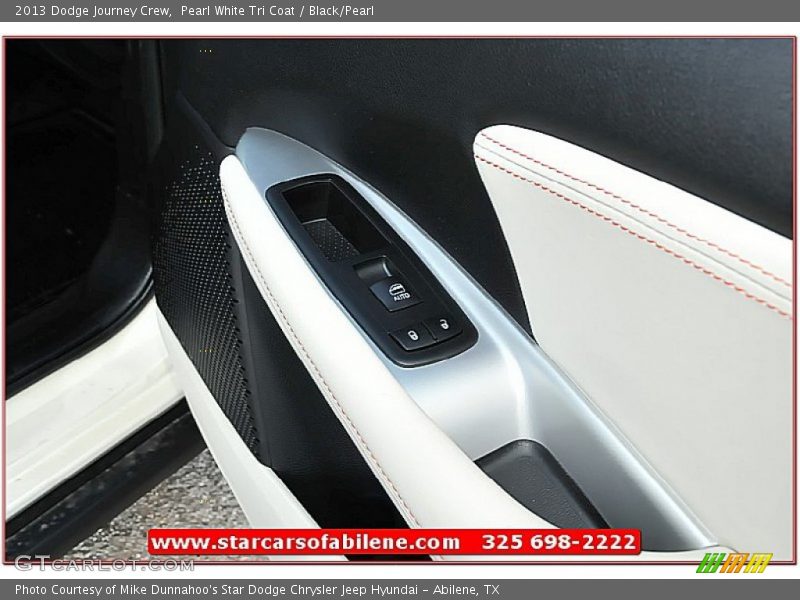 Pearl White Tri Coat / Black/Pearl 2013 Dodge Journey Crew