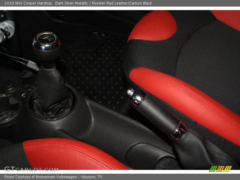 Dark Silver Metallic / Rooster Red Leather/Carbon Black 2010 Mini Cooper Hardtop