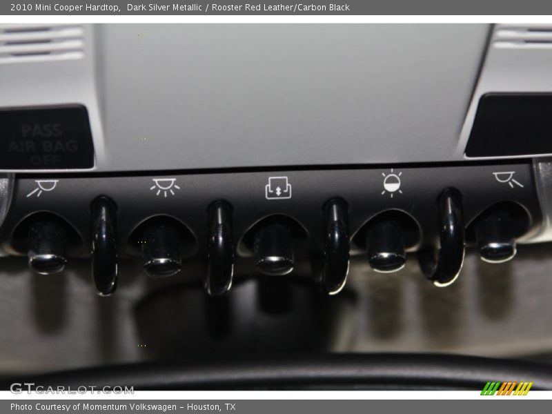 Dark Silver Metallic / Rooster Red Leather/Carbon Black 2010 Mini Cooper Hardtop