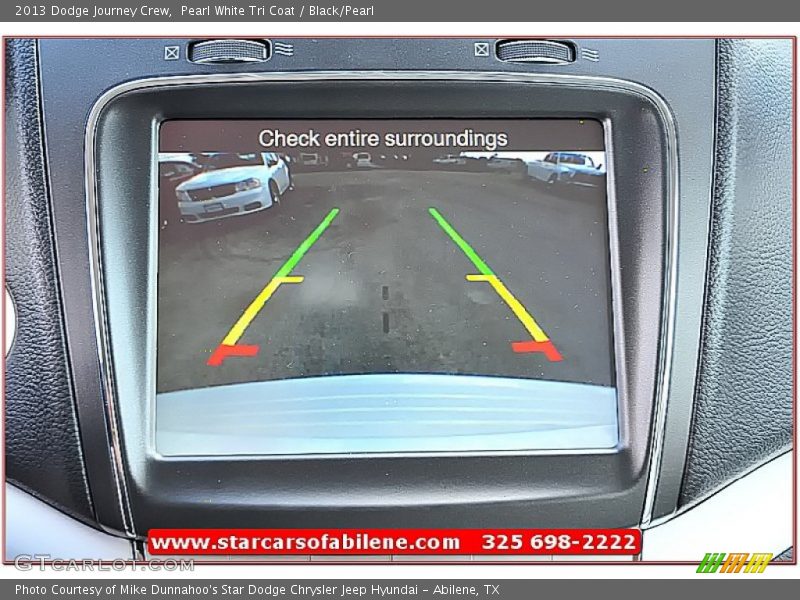 Pearl White Tri Coat / Black/Pearl 2013 Dodge Journey Crew