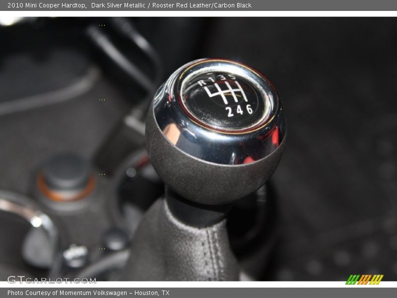 Dark Silver Metallic / Rooster Red Leather/Carbon Black 2010 Mini Cooper Hardtop