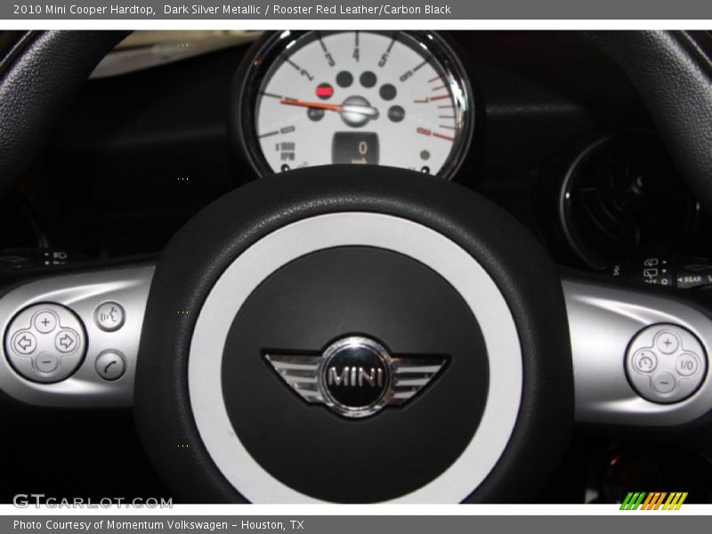 Dark Silver Metallic / Rooster Red Leather/Carbon Black 2010 Mini Cooper Hardtop