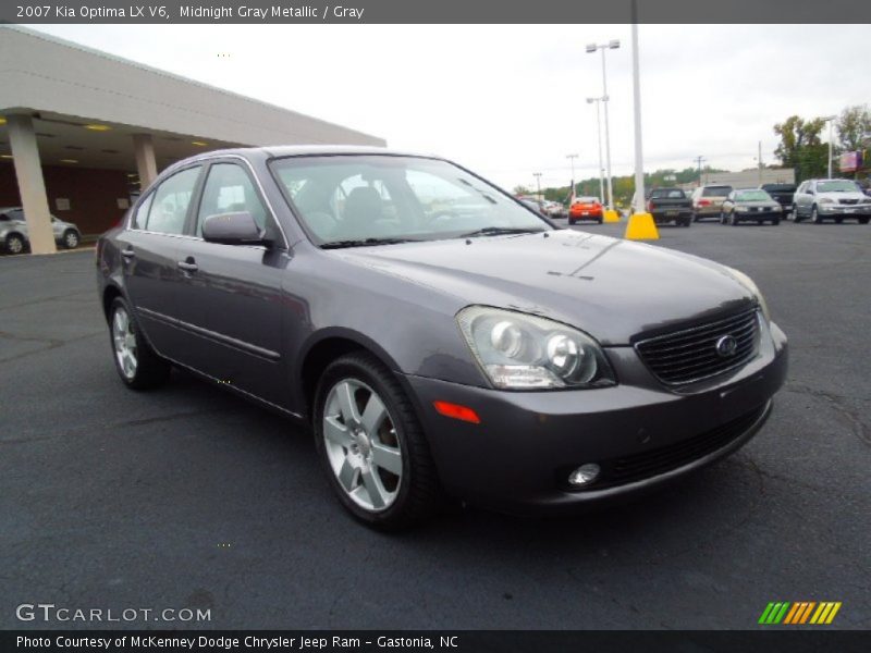 Midnight Gray Metallic / Gray 2007 Kia Optima LX V6