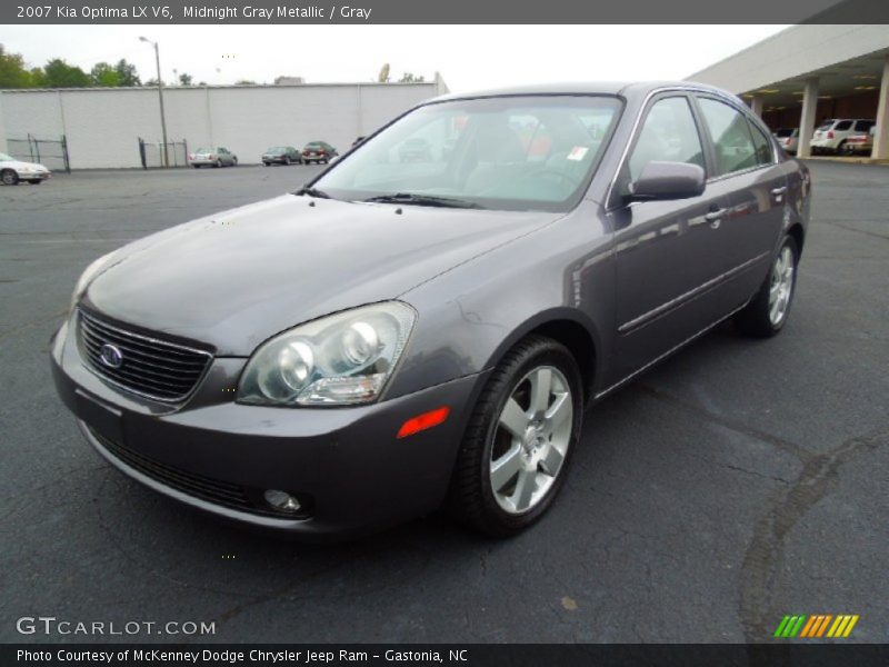 Midnight Gray Metallic / Gray 2007 Kia Optima LX V6