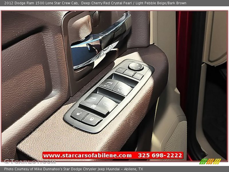 Deep Cherry Red Crystal Pearl / Light Pebble Beige/Bark Brown 2012 Dodge Ram 1500 Lone Star Crew Cab