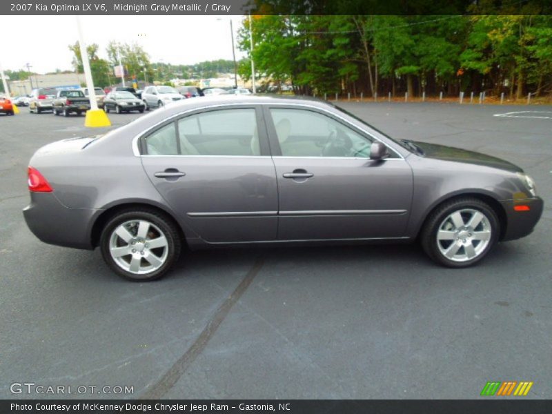 Midnight Gray Metallic / Gray 2007 Kia Optima LX V6