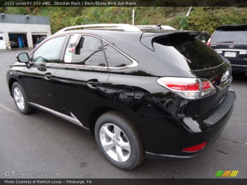 Obsidian Black / Black/Ebony Birds Eye Maple 2013 Lexus RX 350 AWD