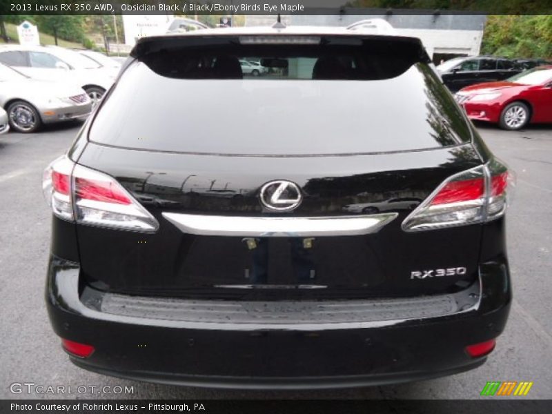 Obsidian Black / Black/Ebony Birds Eye Maple 2013 Lexus RX 350 AWD