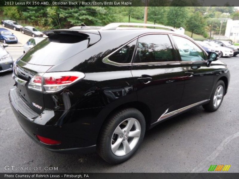 Obsidian Black / Black/Ebony Birds Eye Maple 2013 Lexus RX 350 AWD