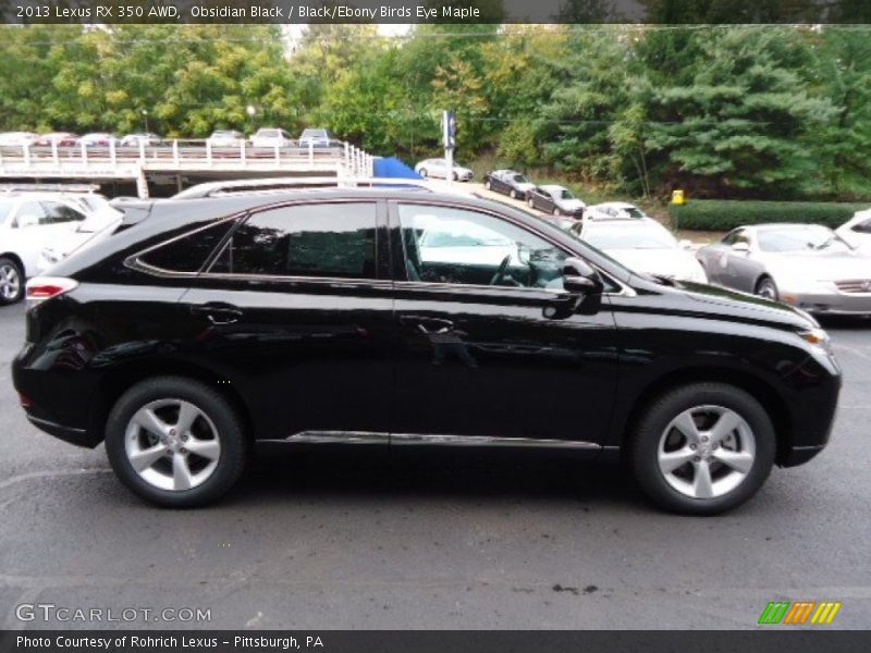 Obsidian Black / Black/Ebony Birds Eye Maple 2013 Lexus RX 350 AWD