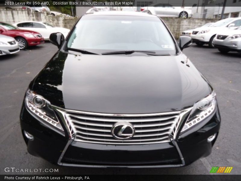 Obsidian Black / Black/Ebony Birds Eye Maple 2013 Lexus RX 350 AWD