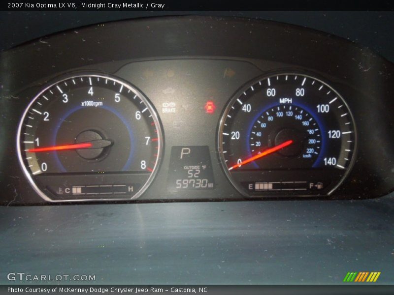 Midnight Gray Metallic / Gray 2007 Kia Optima LX V6