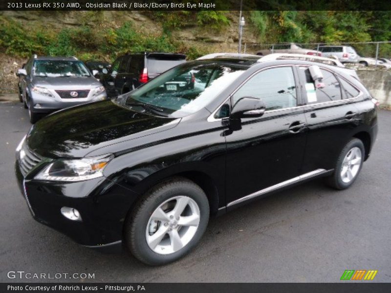 Obsidian Black / Black/Ebony Birds Eye Maple 2013 Lexus RX 350 AWD