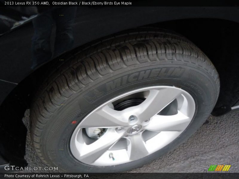 Obsidian Black / Black/Ebony Birds Eye Maple 2013 Lexus RX 350 AWD