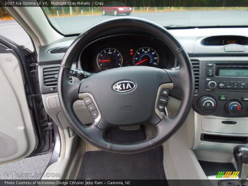 Midnight Gray Metallic / Gray 2007 Kia Optima LX V6