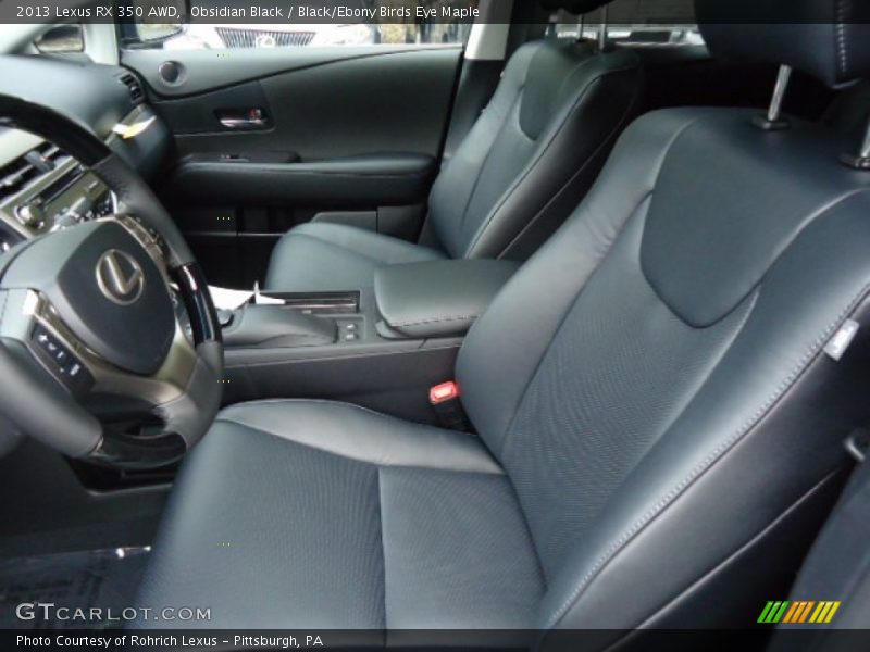 Obsidian Black / Black/Ebony Birds Eye Maple 2013 Lexus RX 350 AWD