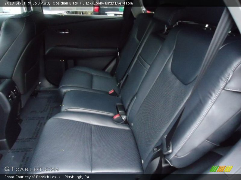 Obsidian Black / Black/Ebony Birds Eye Maple 2013 Lexus RX 350 AWD