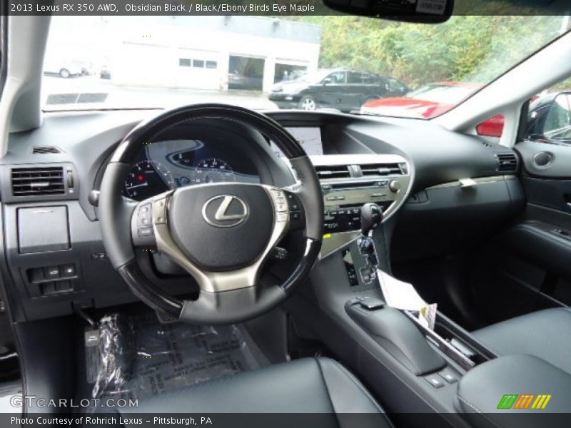 Obsidian Black / Black/Ebony Birds Eye Maple 2013 Lexus RX 350 AWD