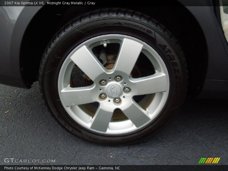Midnight Gray Metallic / Gray 2007 Kia Optima LX V6
