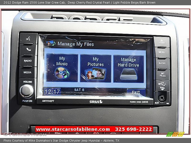 Deep Cherry Red Crystal Pearl / Light Pebble Beige/Bark Brown 2012 Dodge Ram 1500 Lone Star Crew Cab
