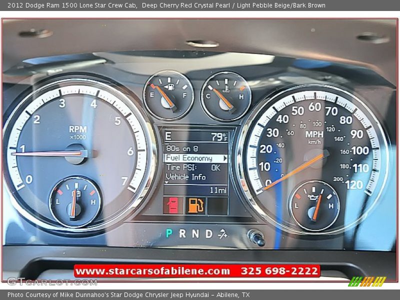 Deep Cherry Red Crystal Pearl / Light Pebble Beige/Bark Brown 2012 Dodge Ram 1500 Lone Star Crew Cab