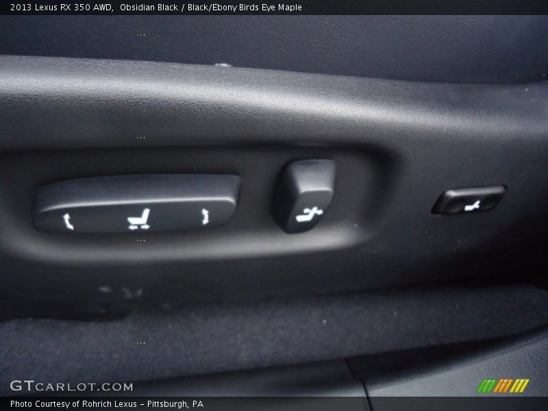 Obsidian Black / Black/Ebony Birds Eye Maple 2013 Lexus RX 350 AWD