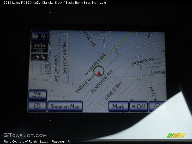 Obsidian Black / Black/Ebony Birds Eye Maple 2013 Lexus RX 350 AWD