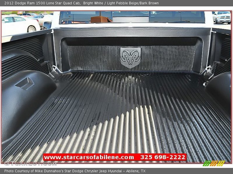 Bright White / Light Pebble Beige/Bark Brown 2012 Dodge Ram 1500 Lone Star Quad Cab