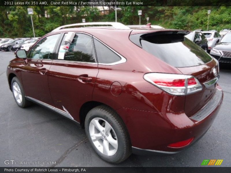 Claret Red Mica / Parchment/Espresso Birds Eye Maple 2013 Lexus RX 350 AWD