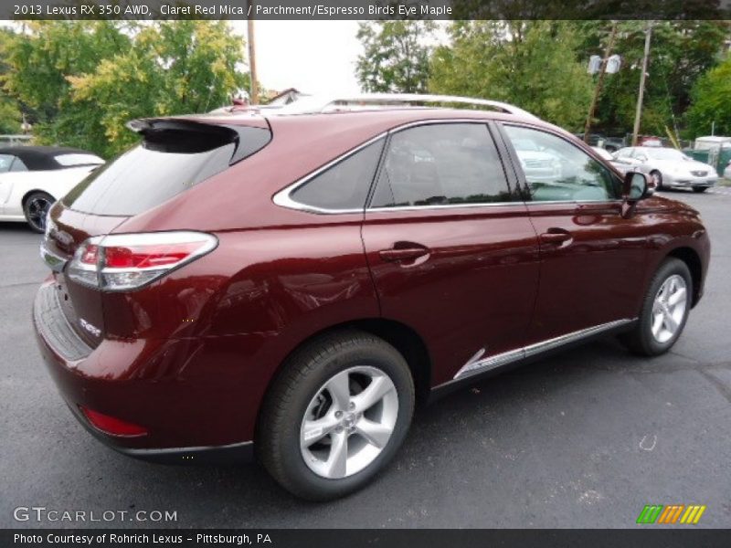 Claret Red Mica / Parchment/Espresso Birds Eye Maple 2013 Lexus RX 350 AWD